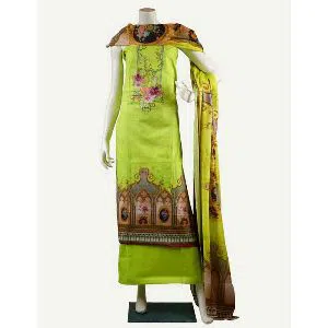 Pakiza Gorgeous Guljee Fashionable Digital Printed Cotton Three Pieces For Women (3879-B)