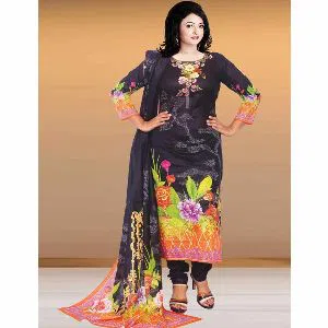 Pakiza Fashionable Cotton Gorgeous Gul Ahmed Salwar Kameez For Woman ( 3476-B )