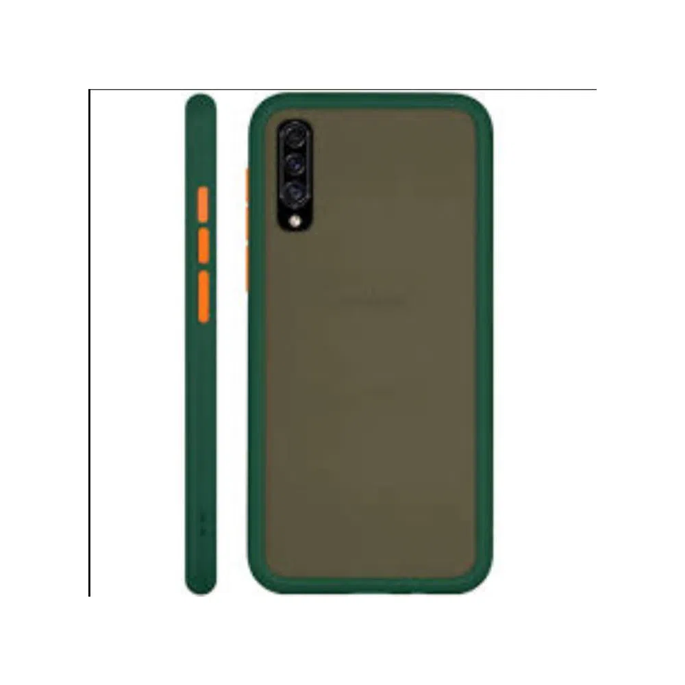 Samsung Galaxy A-50 A-50S Anti- Knock Armor Protective Cover Translucent Matte Hard Phone Case color, Black, green , blue