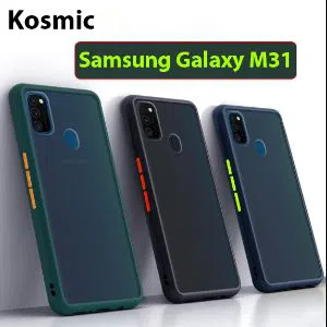 Samsung Galaxy M-31 Anti- Knock Armor Protective Cover Translucent Matte Hard Phone Case color, Black, green , blue