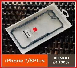 Xundo iPhone 8 plus Back Cover-Black and Transparent