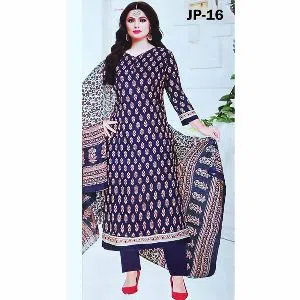 Jaipuri cotton salwar kameez For women -Blue