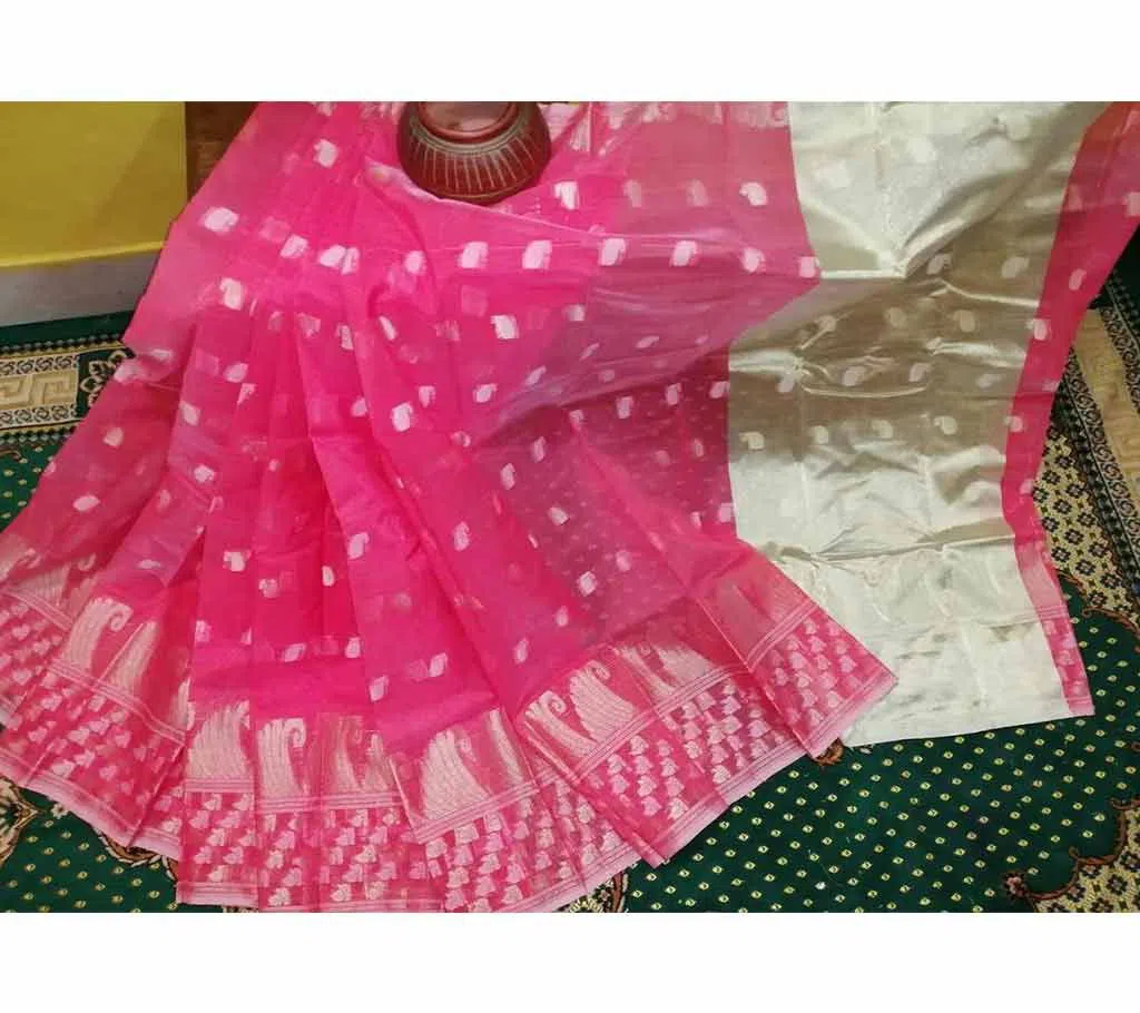 Pink Color Jamdani Saree for Women