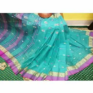 Tat COTTON Saree With BLOUSE Piece For Women