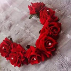 Red Rose Gajra for Women - Hair Clip