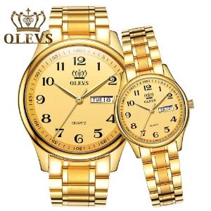 olevs-couple-wristwatch-golden