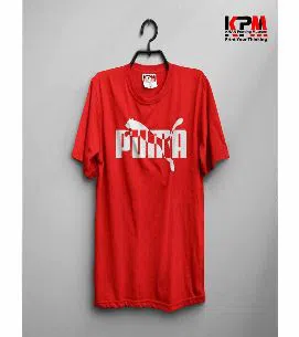 PUMA Half Sleeve Cotton Red T-shirt By KPM