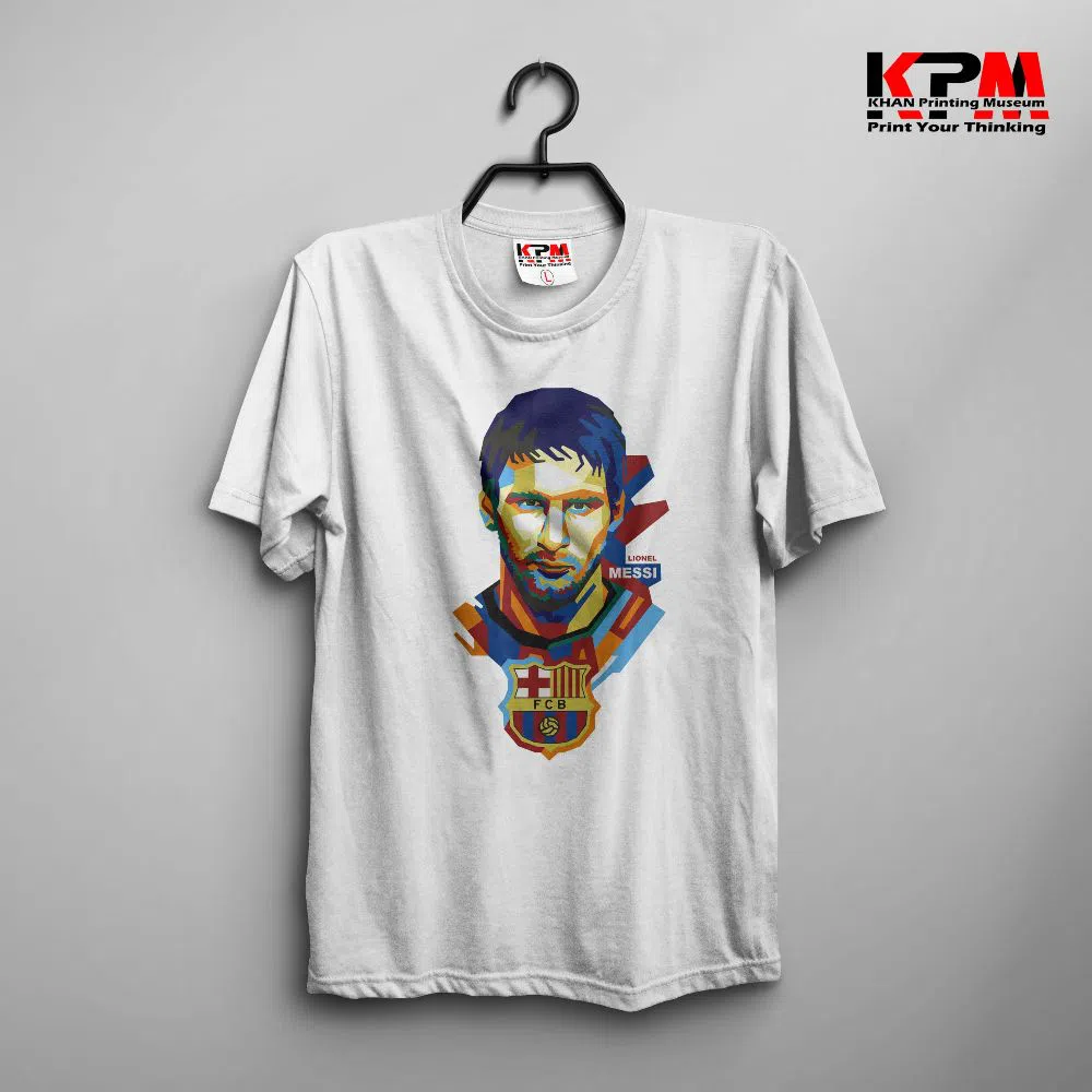 Messi Face- Half sleeve T-shirt