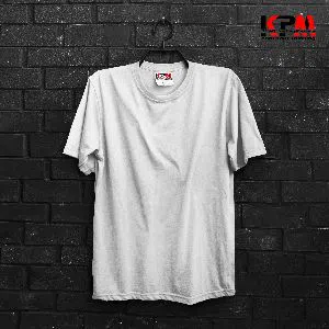 Half Sleeve Cotton T-shirt For Men - Solid White