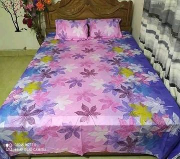 King Size Cotton bedsheet set-Pink 