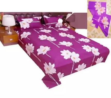 King Size Cotton bedsheet set-violet 
