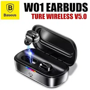 Baseus W01 TWS Bluetooth Earphone - Black