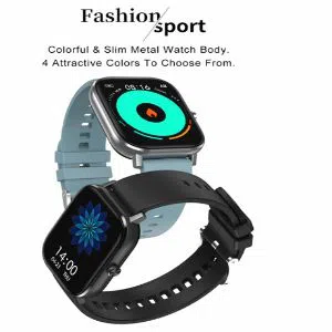 Colmi P8 Pro Silicon Strap SMART WATCH IPX7 waterproof and Calling Feature Watch- Black & Blue