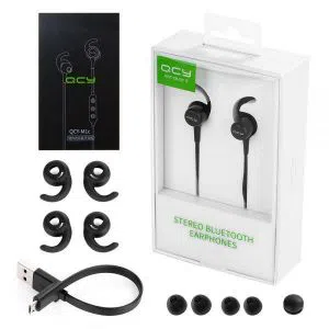 QCY M1C Magnetic Bluetooth Earphones Stereo Sports IPX4 - Black