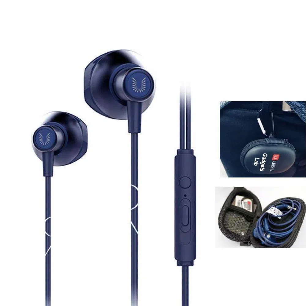 UiiSii HM12 Gaming Headset On-Ear Deep Bass Good Treble Earphone -Blue