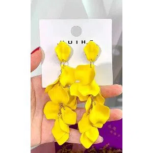 Earrings for Women Multicolor Petal Tassel Statement Earrings 2021 Fashion Jewelry Gift