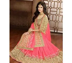 Indian Weightless Georgette Replica Sharee With Blouse Pcs Pink