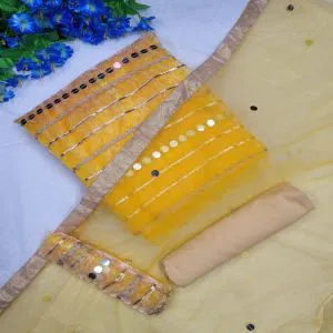 Indian Designer Replica Unstitched Soft Tissue Selowar Kameez