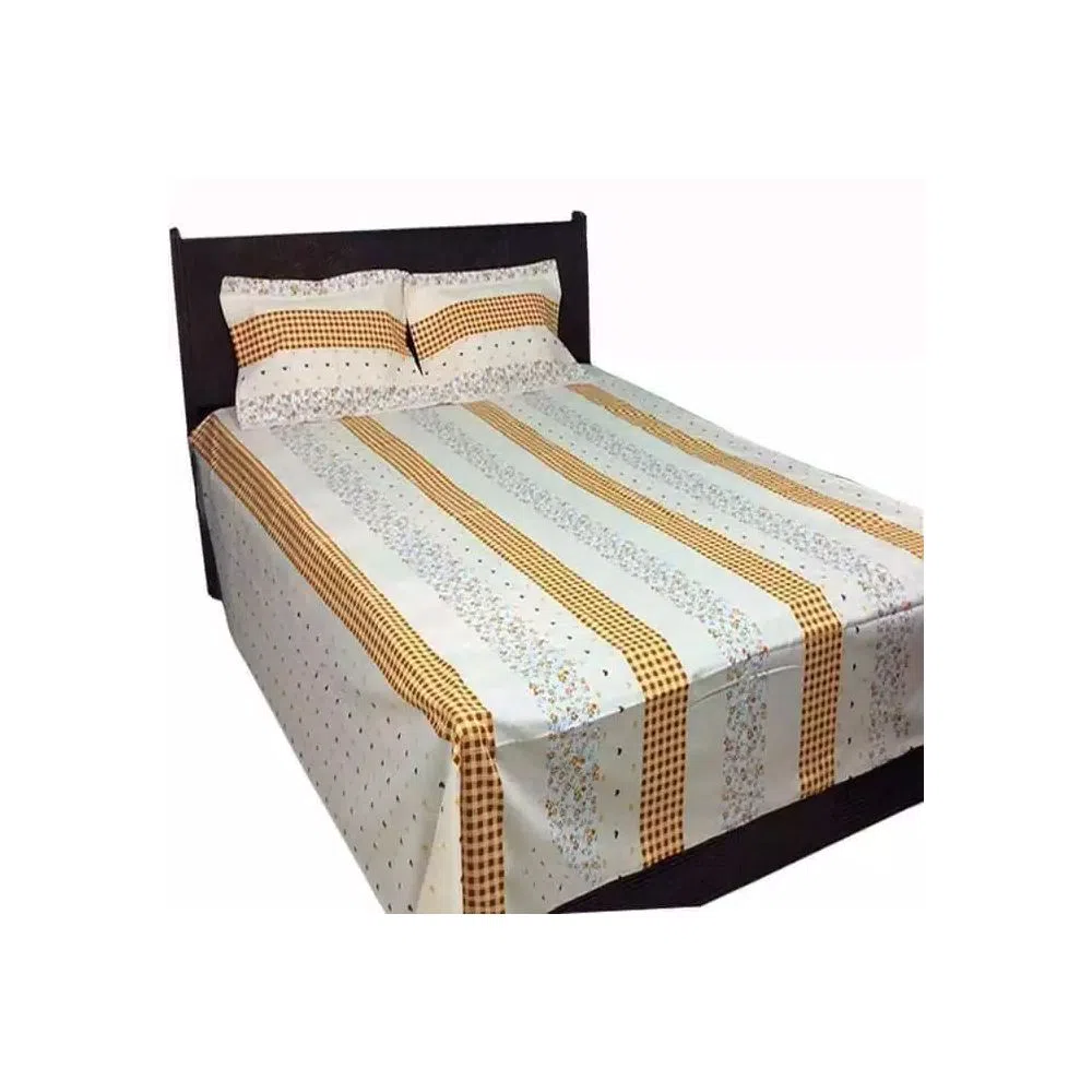 King Size Cotton Double Size bed sheet with 2 Pillow Cover 