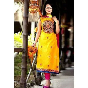 Unstitched Block Printed Cotton Salwar Kameez For Women