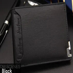 New Man Wallet Leather with Coin Pocket Mens Money Bag Card Holder Man