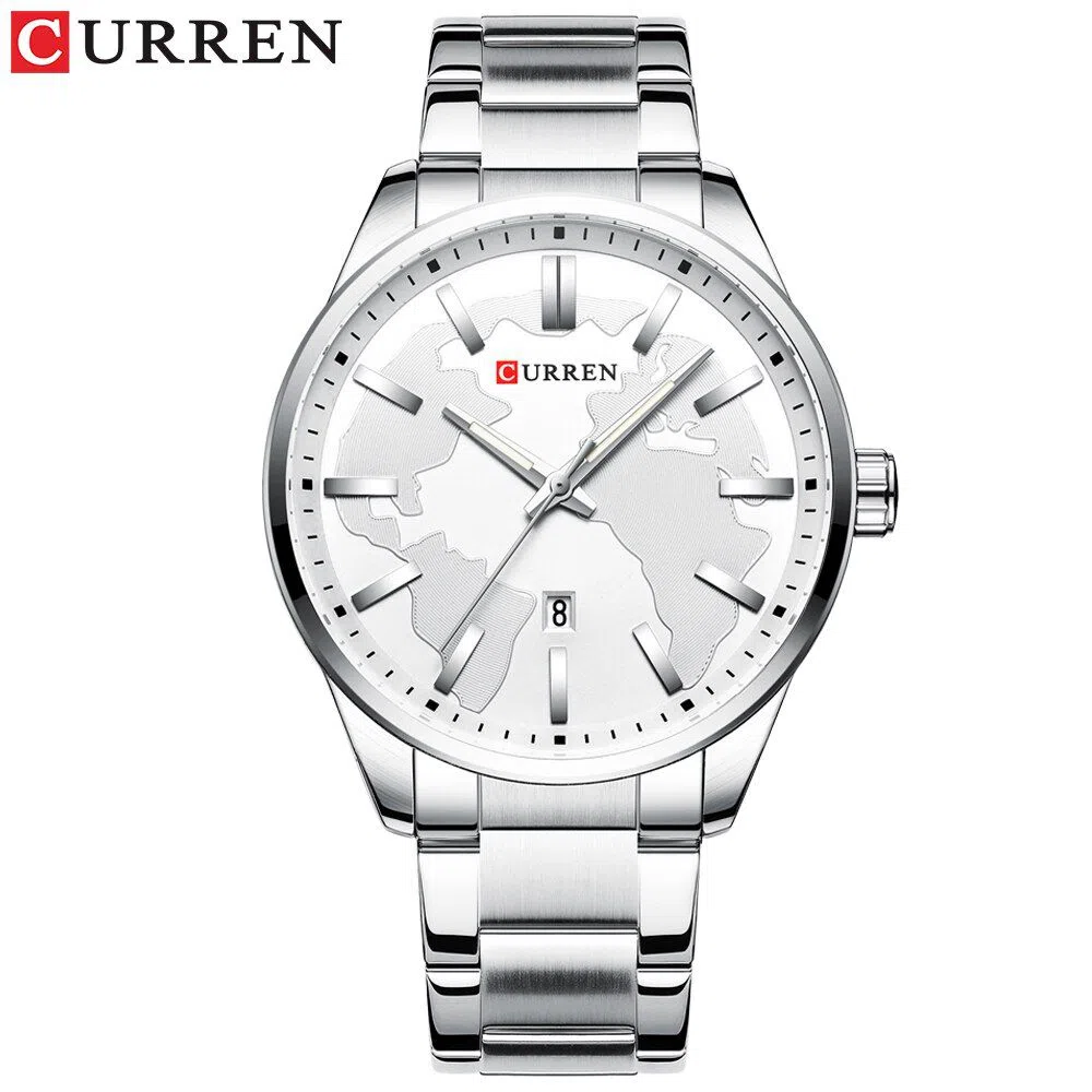 CURREN 8366 Business Watches Men Creative Design Dial Quartz Watch Stainless Steel Band Wristwatch Masculino 