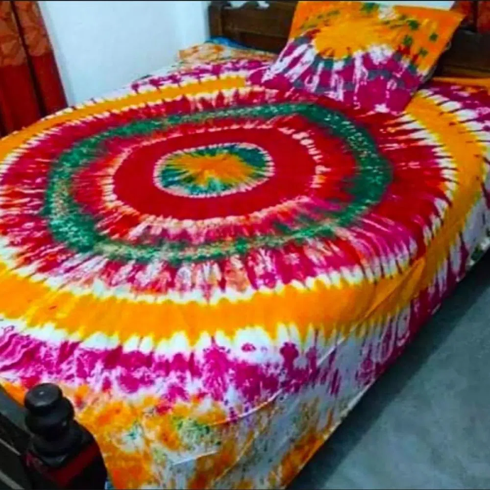 Double Size Tie-dyed (Batik) Bed Sheets