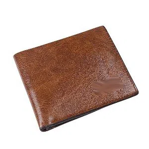 Leather Money Bag Wallet for Men - Brown 