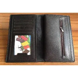 Artificial Leather Long wallet for men - Black 