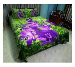 double size cotton bedsheets-Green