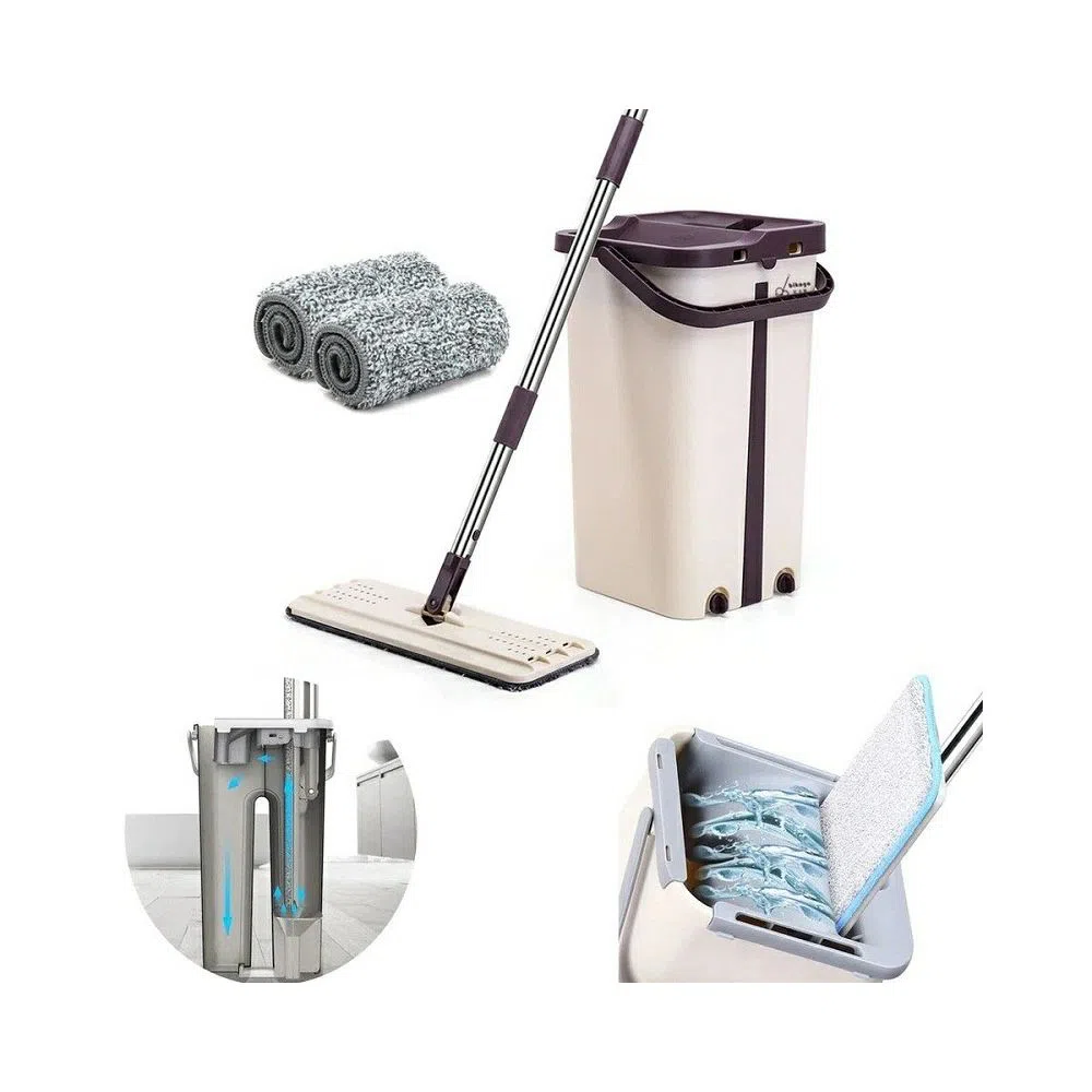 Self Wring Magic Mop Free Hand Washing Flat Mop Ultrafine Fiber Cleaning Cloth Home Kitchen Wooden Floor Mop Cleaner