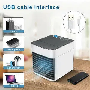 Mini 2X Ultra Air Conditioner Portable Home Air Cooler 7 Colors LED USB Personal Space Cooler Fan 2X Ultra Air Cooling Fan Desk
