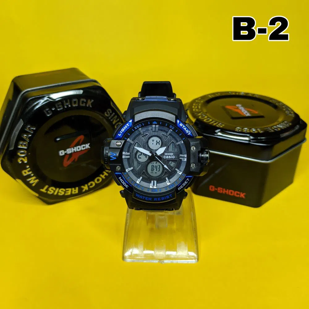 G-Shock Waterproof Dual Display Watch For Men (Blue)