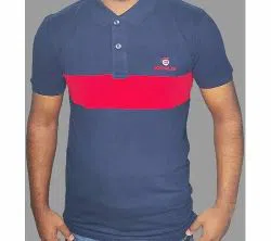 Genius Brand Blue Cotton Polo Shirt For Men