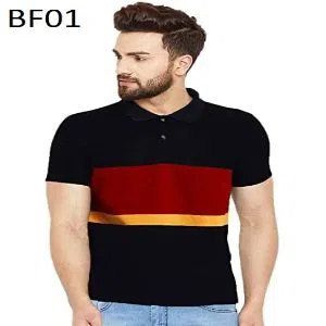 Multicolor Half Sleeve Cotton Polo Shirt For Men