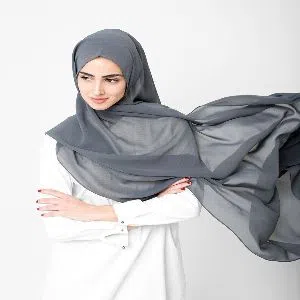 Chiffon georgette hijab - Ash