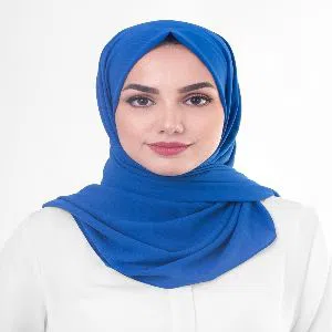 Chiffon georgette hijab - Royal Blue 