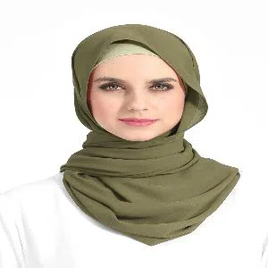 Chiffon georgette hijab - Olive