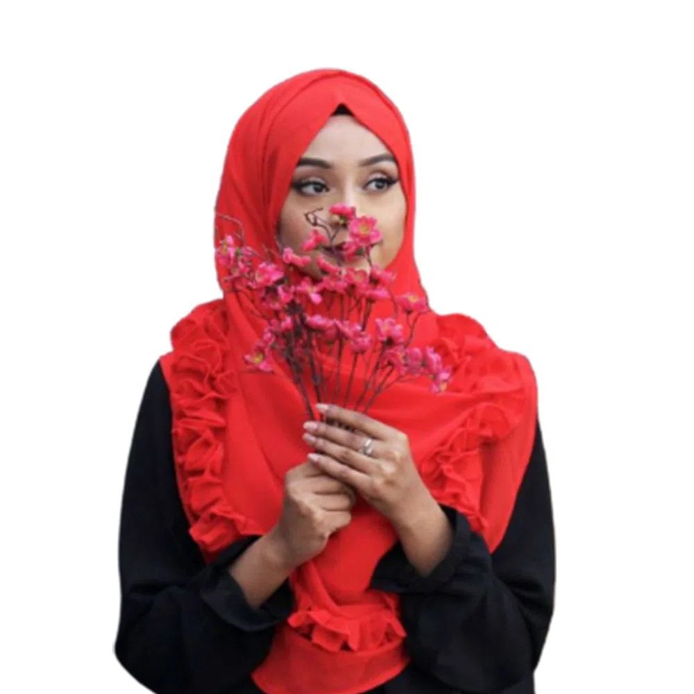 Ready To Wear Instant Hijab Scarf - Red