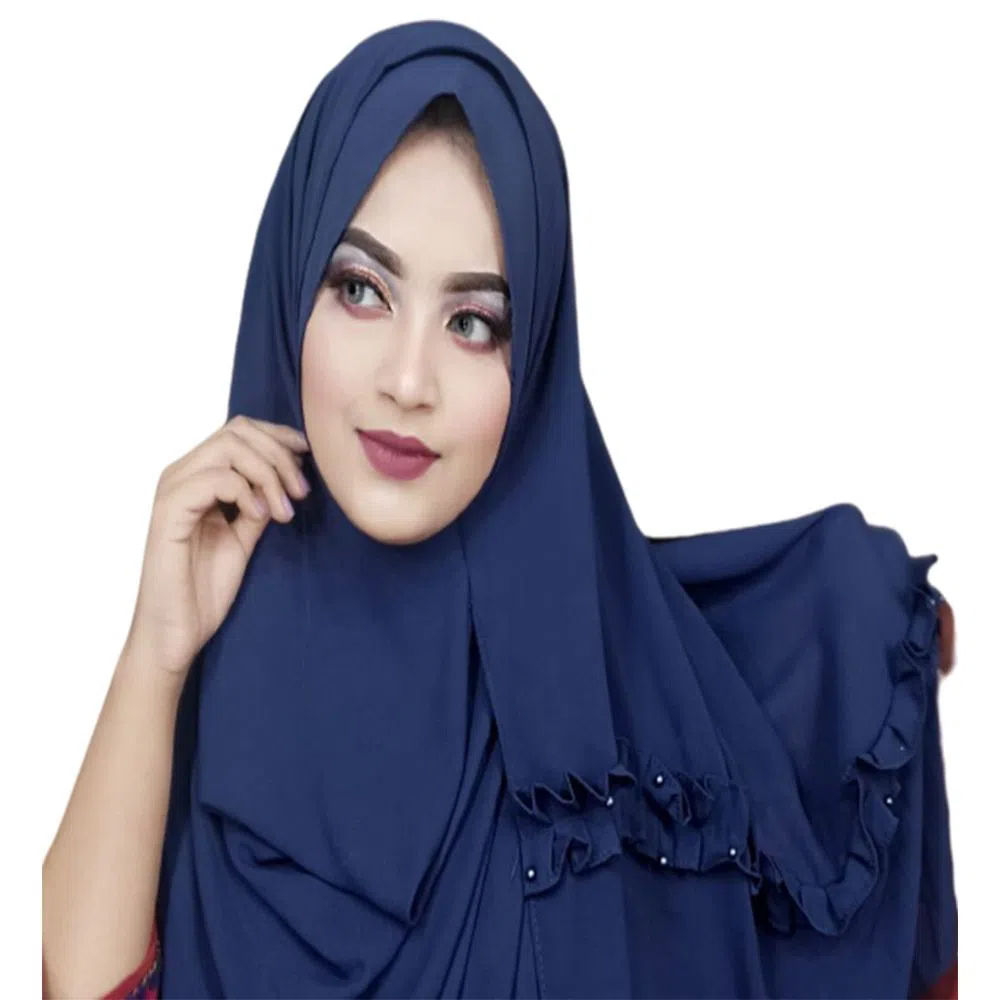 Ready To Wear Instant Hijab Scarf - Blue
