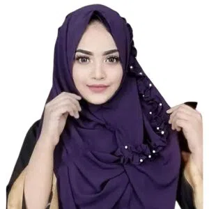 Ready To Wear Instant Hijab Scarf - Deep purple
