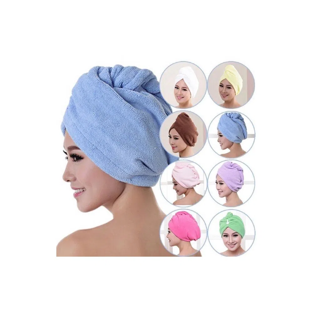 Hair Wrap Bath Salon Towels Fast Drying Absorbent Cap for Women and Girls