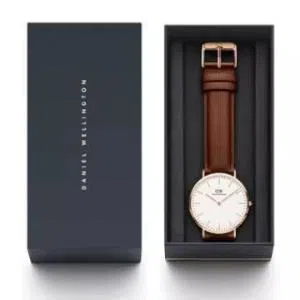 WD01 Leather Analog Watch For Men