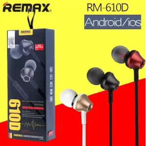 Remax Rm 610D Super Bass Quality In Ear Head phone (Intelligent Recogition) Random and Black color