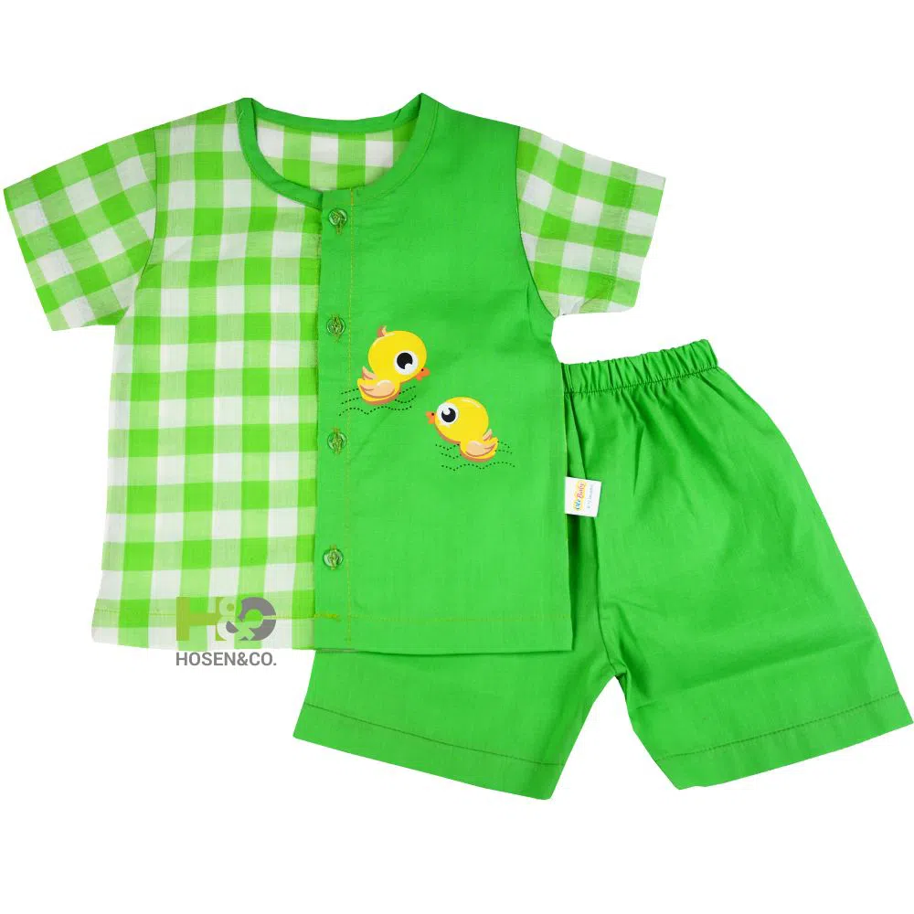 Baby Dress- Fotua Half sleeve Green