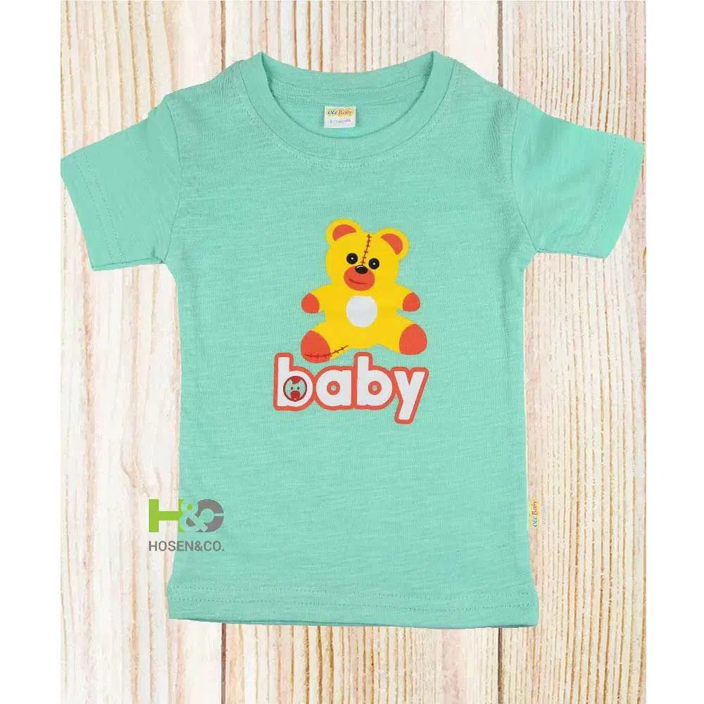 Cotton T-shirt for baby light green
