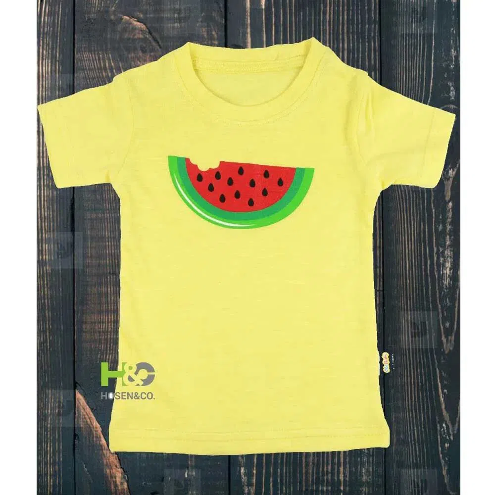 Cotton T-shirt for baby yellow