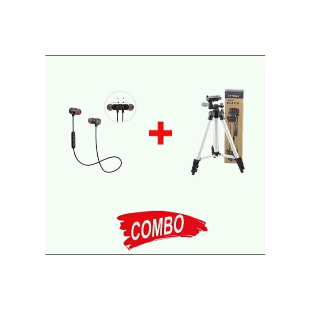 Tripod TF-3110 Portable Stand + Bluetooth Headset combo Offer