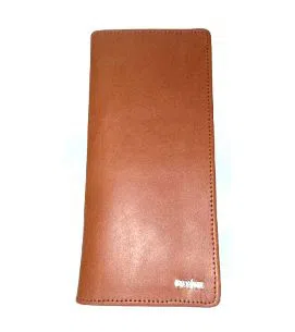 Leather Mobile Phone Wallet-Brown 