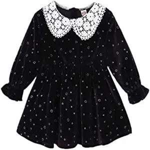 Infant Toddler Baby Girls Dress Long Sleeve Polka Dot Dresses Doll Collar Princess Party Dress Spring Autumn Outfits Clothes